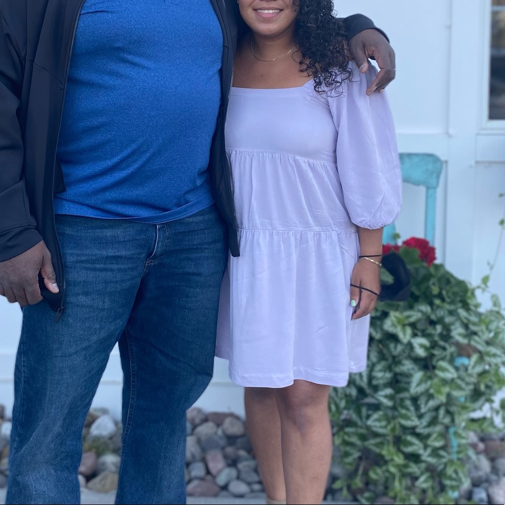 Purple baby doll dress